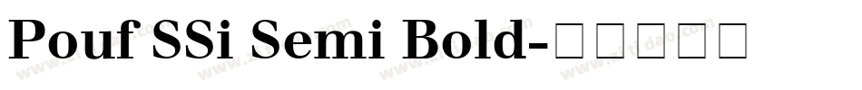Pouf SSi Semi Bold字体转换